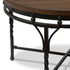 Baxton Studio Austin Vintage Antique Bronze Round Coffee Cocktail Occasional Table 129-7327